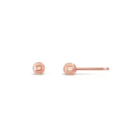 10K Rose Gold 3mm Ball Earrings