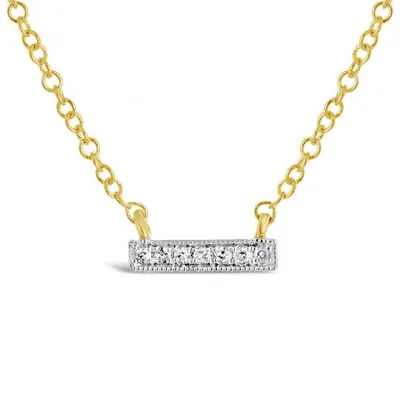 14K Yellow & White Gold Diamond Bar MeiraT Necklace