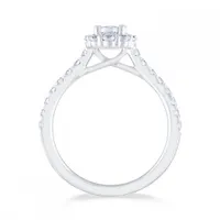 Diamond Revelations 14K White Gold 0.80CTW Oval Bridal Ring