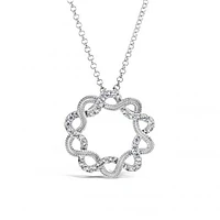 Sterling Silver 19" Cubic Zirconia Circle Swirl