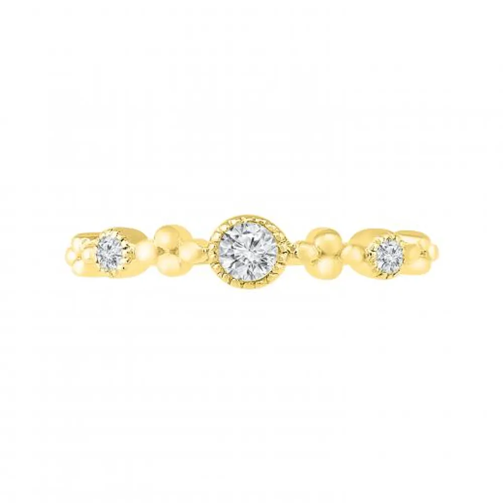 10K Yellow Gold 0.12CTW Diamond Ring