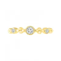 10K Yellow Gold 0.12CTW Diamond Ring