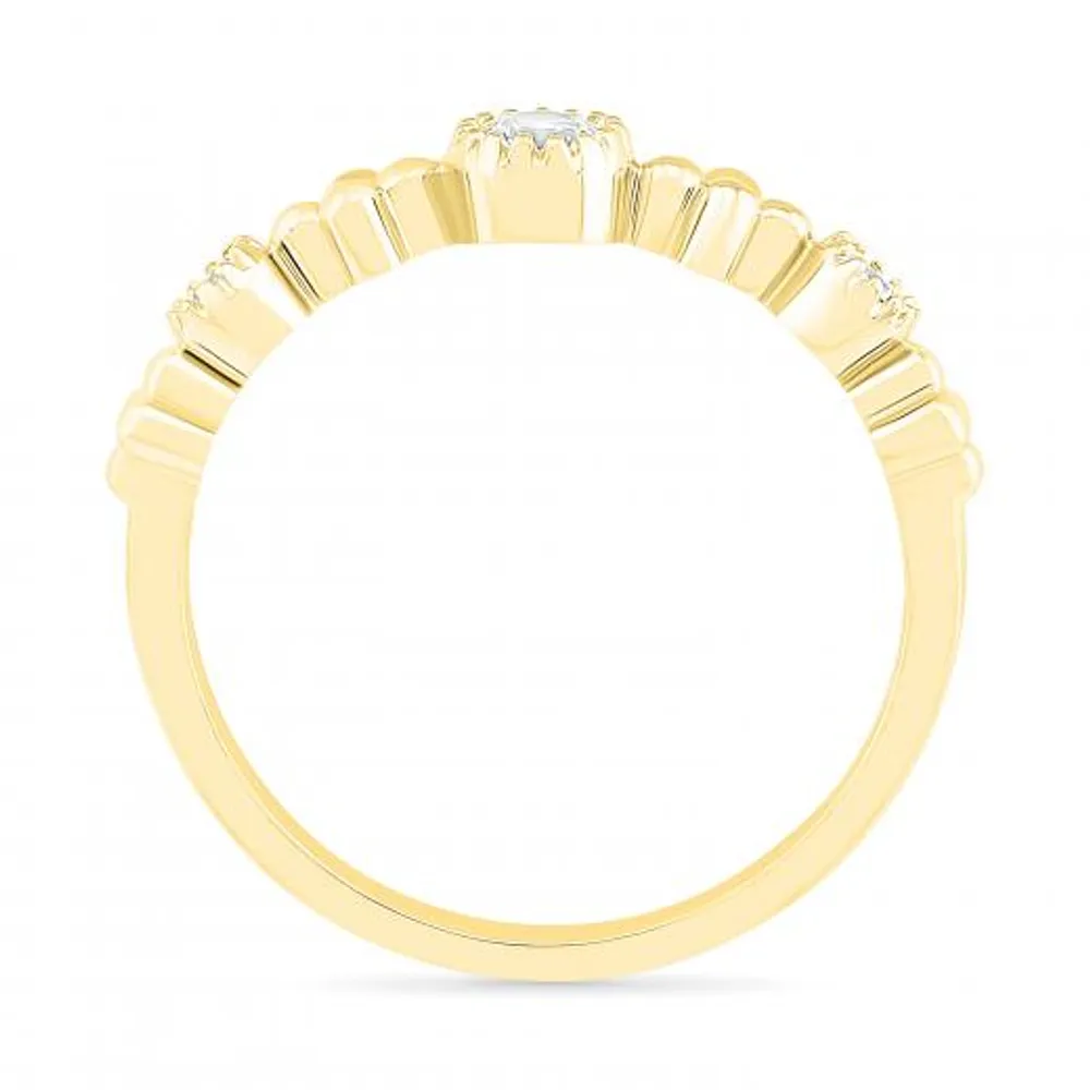 10K Yellow Gold 0.12CTW Diamond Ring