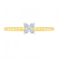 10K Yellow Gold 0.10CTW Diamond Ring