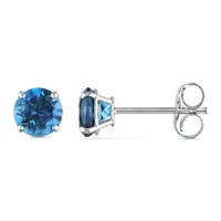 Julianna B 14K White Gold London-Blue Topaz Stud Earrings