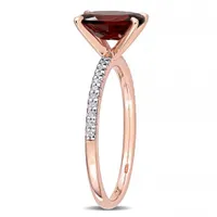 Julianna B 14K Rose Gold Garnet and 0.10CTW Diamond Ring