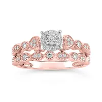 10K Rose Gold 0.25CTW Bridal Set