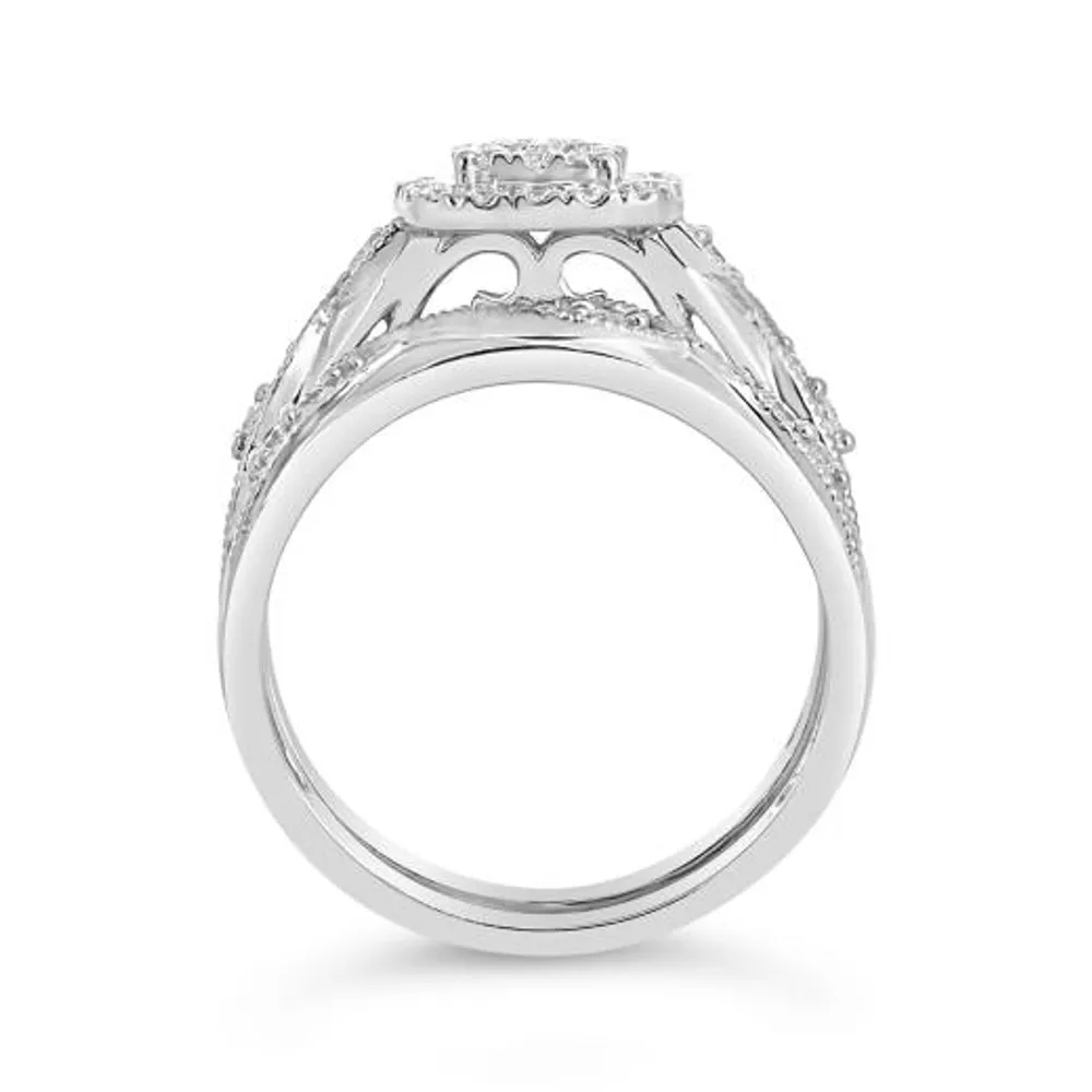 10K White Gold 0.50CTW Bridal Set