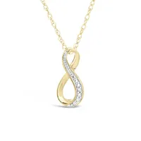 10K Yellow Gold Diamond Infinity Pendant