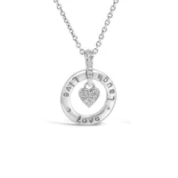 Sterling Silver Diamond Circle Pendant