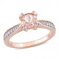 Julianna B 14K Pink Gold Morganite 0.19CTW Diamond Engagement Ring