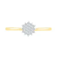 10K Yellow Gold Diamond Cluster Ring