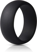 8mm Black Silicone Band