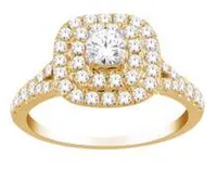 14K Yellow Gold 0.95CTW Diamond Engagement Ring