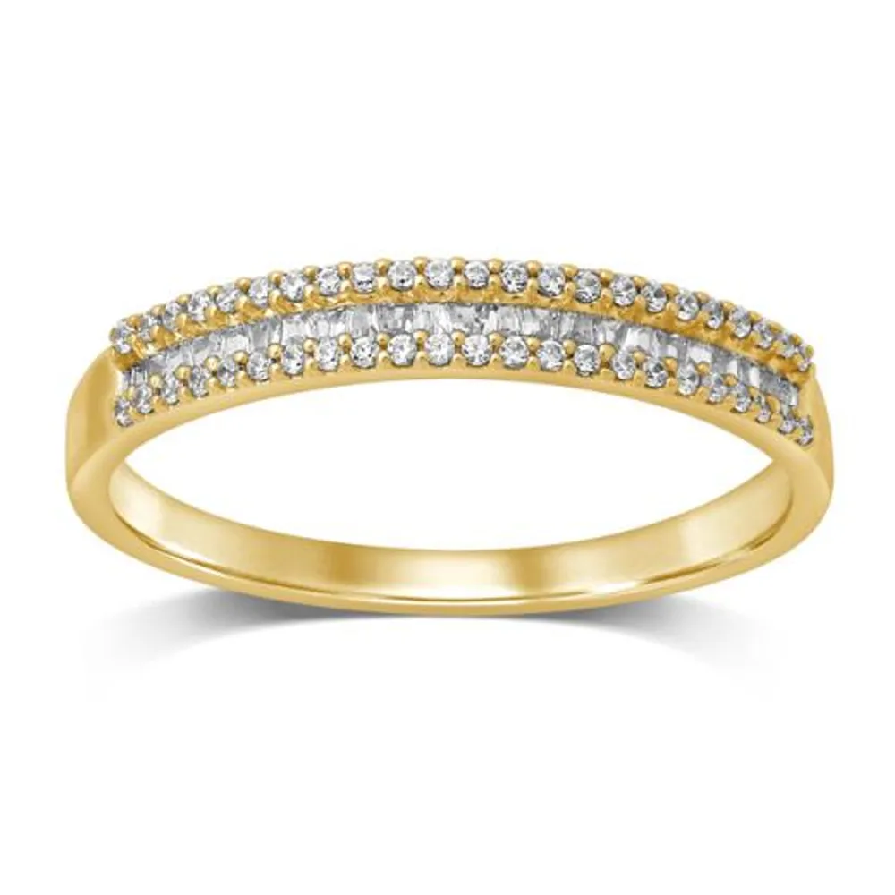 10K Yellow Gold 0.25CTW Diamond Band