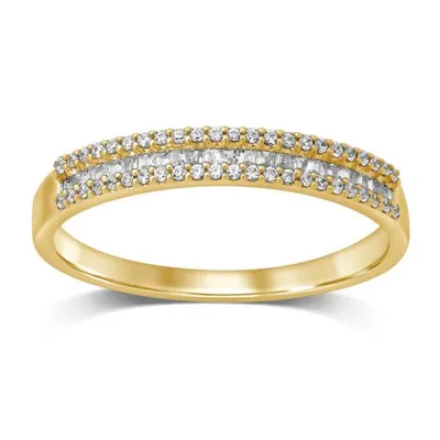 10K Yellow Gold 0.25CTW Diamond Band