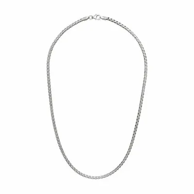 Sterling Silver 24" 3.9mm Round Box Chain