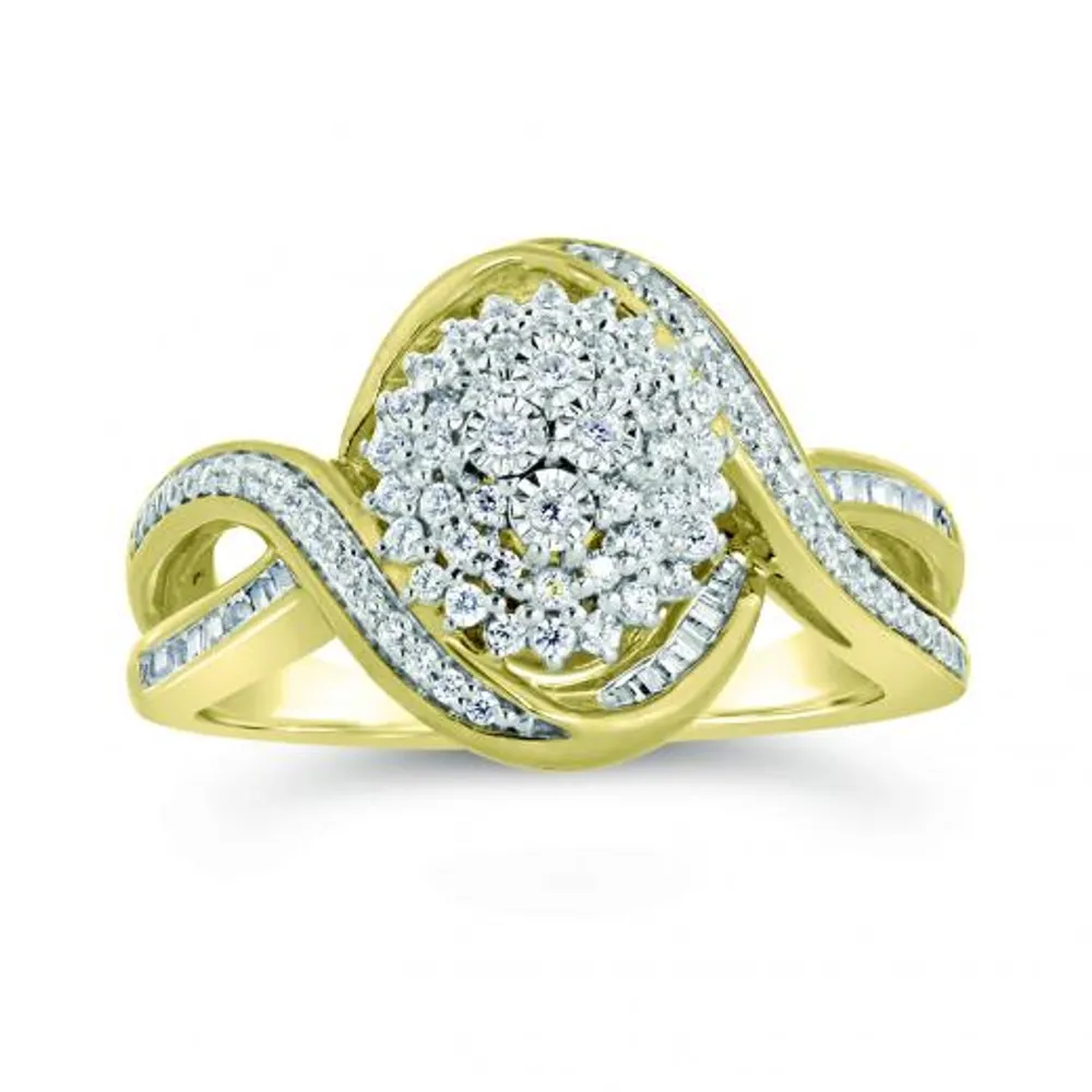 10K Yellow Gold 0.50CTW Diamond Ring