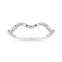 10K White Gold 0.08CTW Diamond Stack Ring