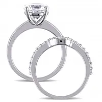 Julianna B 10K White Gold Created White Sapphire Bridal Set