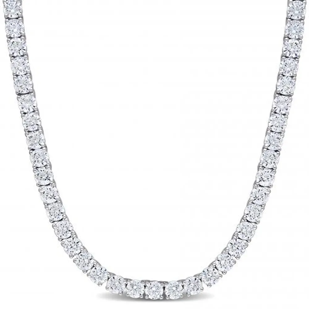 Julianna B Sterling Silver Cubic Zirconia Tennis Necklace