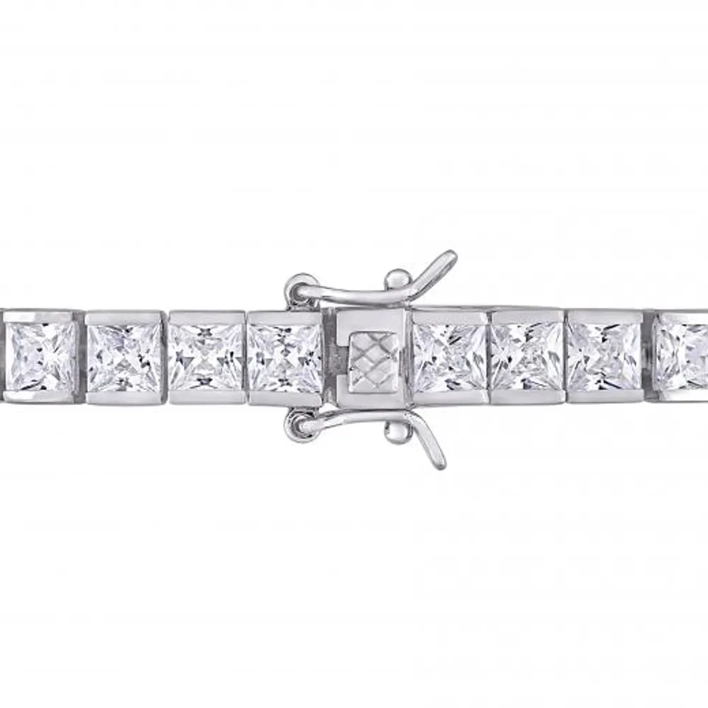 Julianna B Sterling Silver White Cubic Zirconia Tennis Bracelet