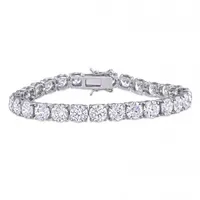 Julianna B Sterling Silver White Cubic Zirconia Tennis Bracelet