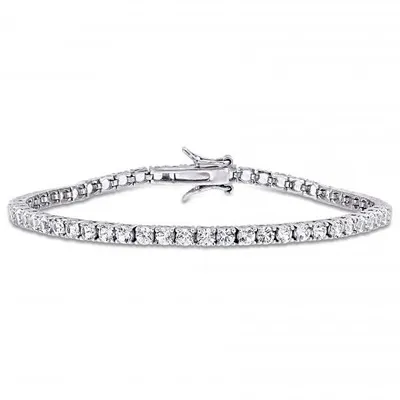 Julianna B Sterling Silver Cubic Zirconia Tennis Bracelet