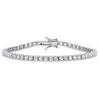 Julianna B Sterling Silver Cubic Zirconia Tennis Bracelet