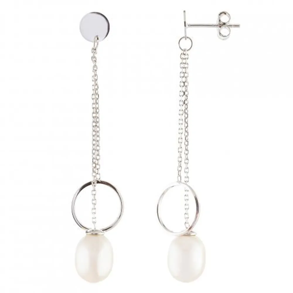 Sterling Silver 7.5-8mm Pearl Earrings