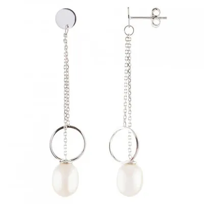 Sterling Silver 7.5-8mm Pearl Earrings