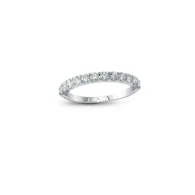 14K White Gold Size 6 0.25CTW Diamond Band