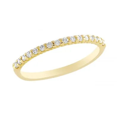 14K Yellow Gold Size 6 0.15CTW Diamond Band