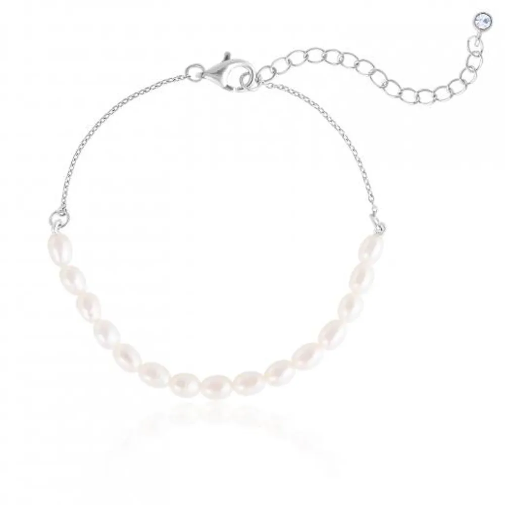 Sterling Silver 4-5mm Freshwater Pearl Bracelet