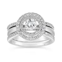 14K White Gold 0.50CTW Round Wrap Ring