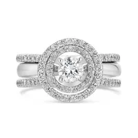 14K White Gold 0.50CTW Round Wrap Ring