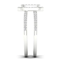 14K White Gold 0.50CTW Cushion Wrap Ring