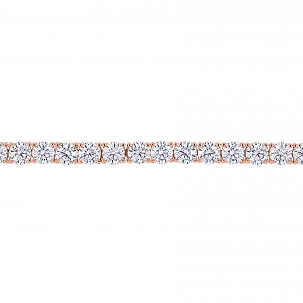 Julianna B Sterling Silver Created White Sapphire 7.25" Bracelet