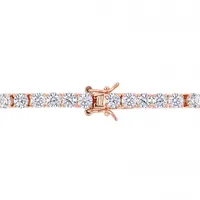 Julianna B Sterling Silver Created White Sapphire 7.25" Bracelet