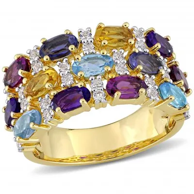 Julianna B Sterling Silver Multi-Gemstone Ring