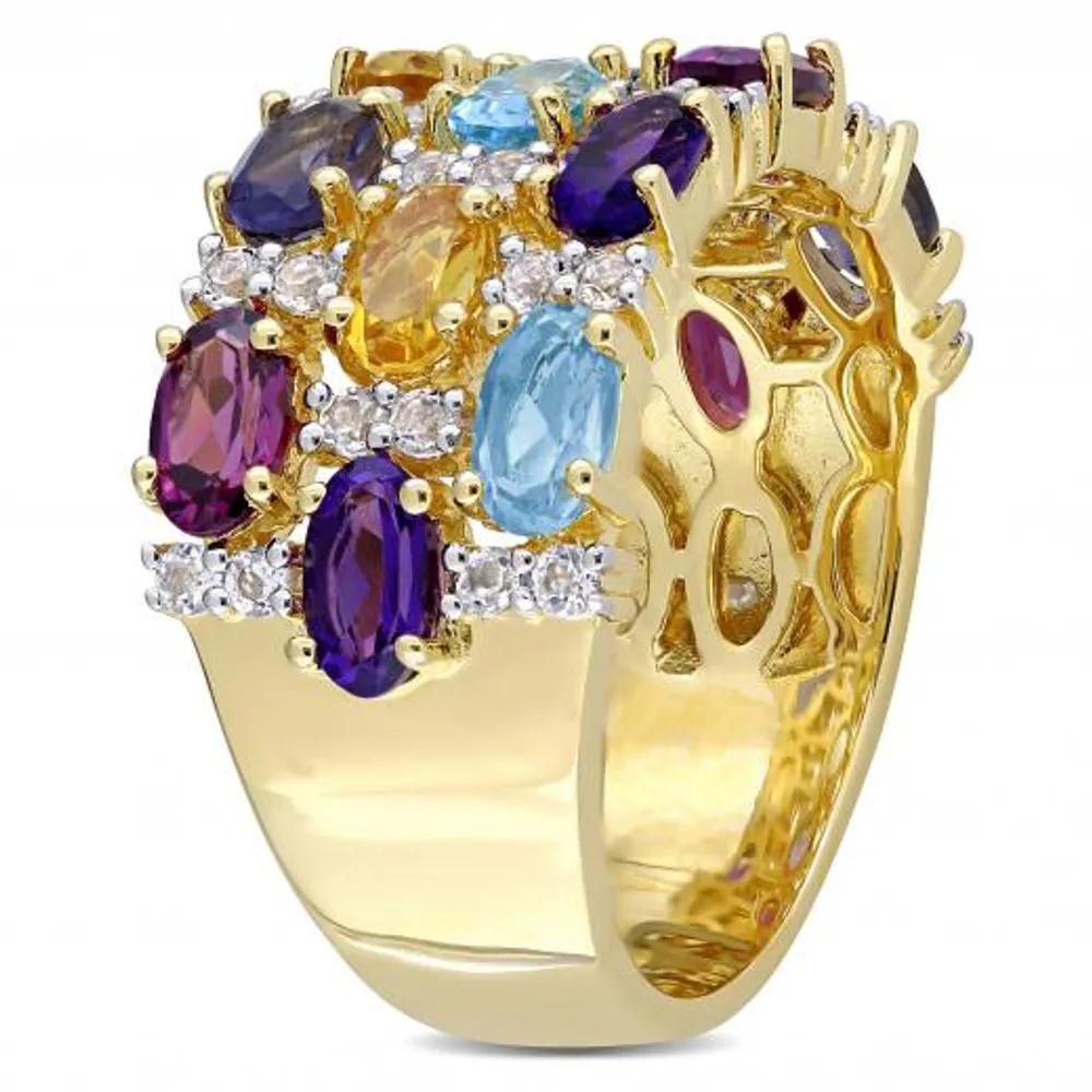 Julianna B Sterling Silver Multi-Gemstone Ring