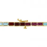 Julianna B Sterling Silver Multi-Gemstone Tennis Bracelet