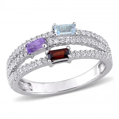 Julianna B Sterling Silver Multi-Gemstone Ring