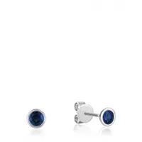 Les Bijoux 10K Gold Bezel Set Sapphire Earrings