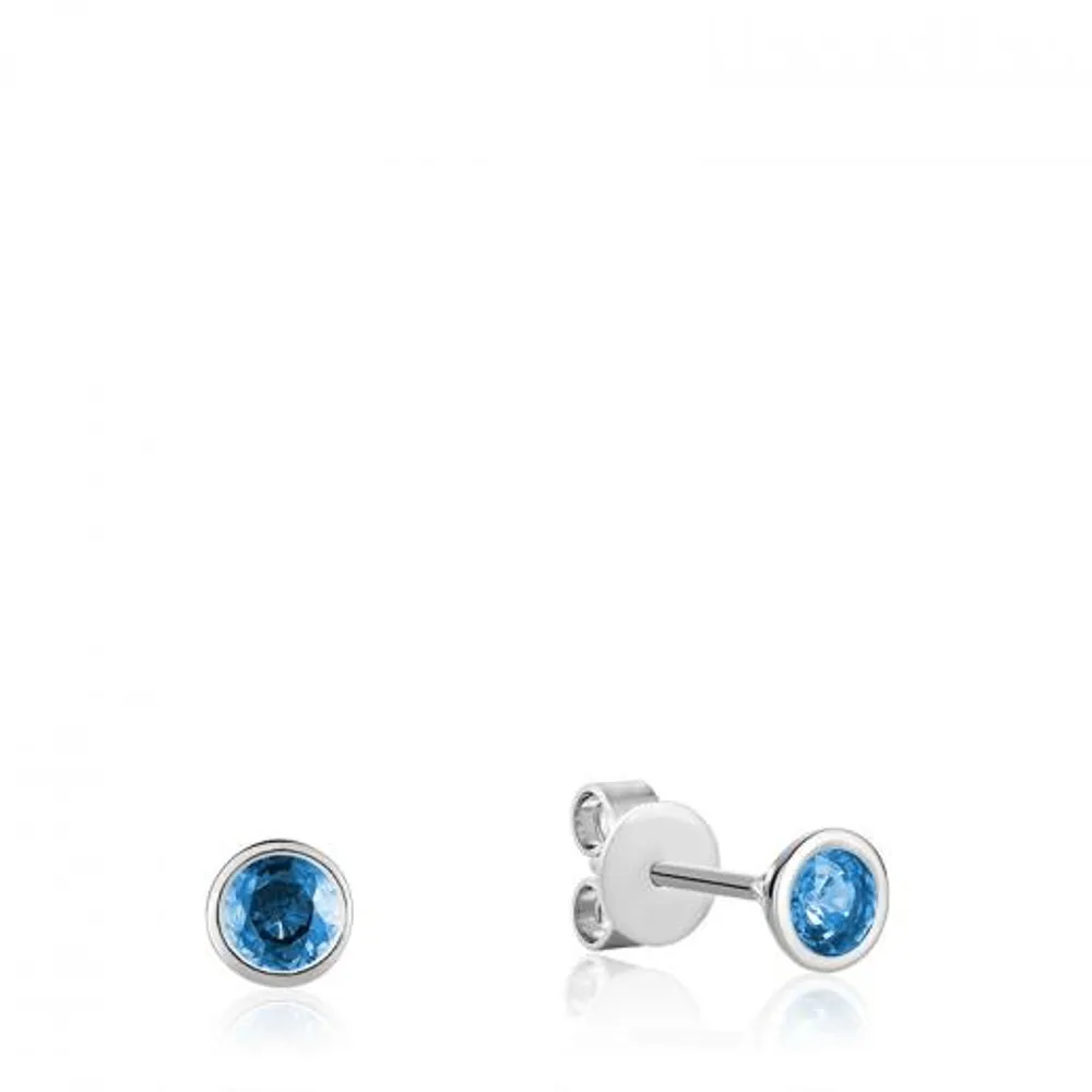 Les Bijoux 10K Gold Bezel Set Topaz Earrings