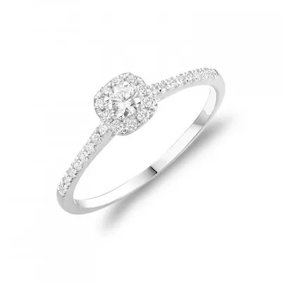 Les Bijoux 10K White Gold 0.21CTW Diamond Promise Ring