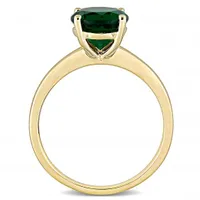 Julianna B 10K Yellow Gold Created Emerald Ring