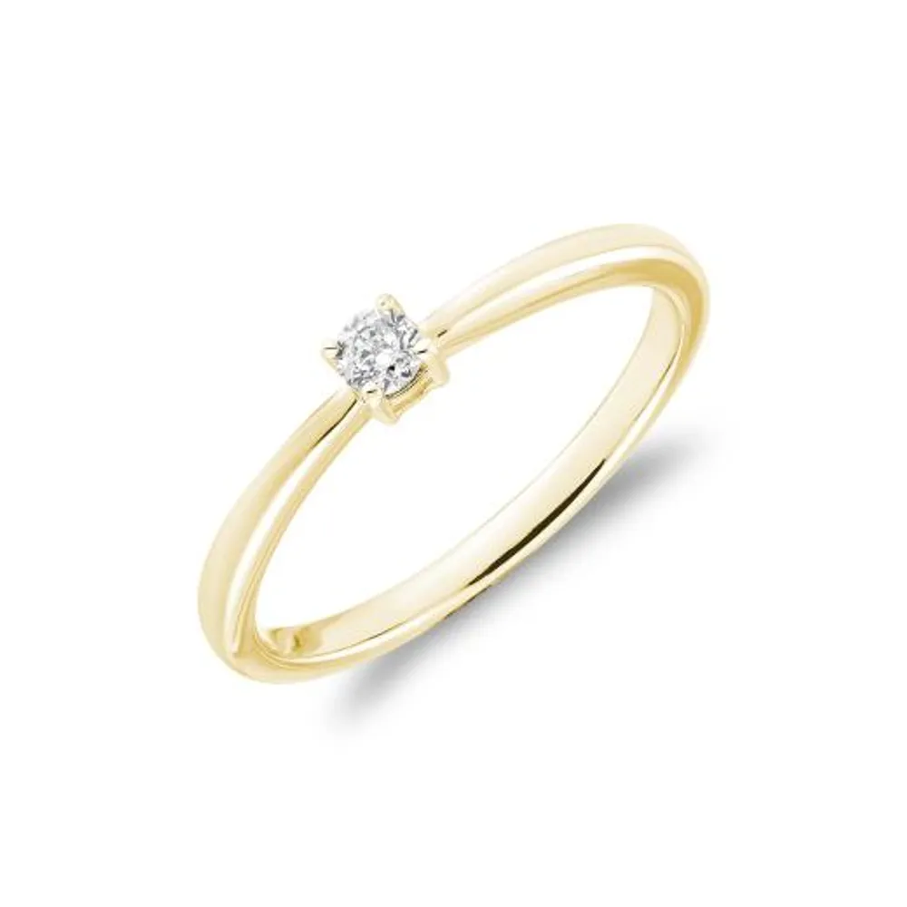 Les Bijoux 10K Yellow Gold 0.13CTW Diamond Promise Ring