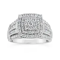 10K White Gold 1.00CTW Diamond Fashion Ring