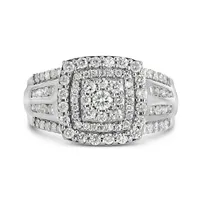 10K White Gold 1.00CTW Diamond Fashion Ring